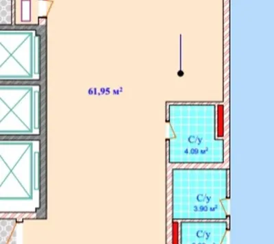 1-комн. квартира, 10 этаж, 62 м², Шохмансур