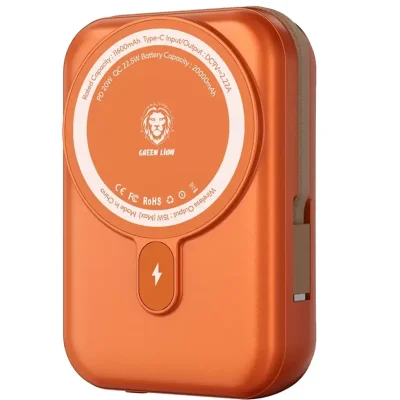 Повербанк  Green Lion 20000mAh Monaco  MagSafe Power Bank оранжевый