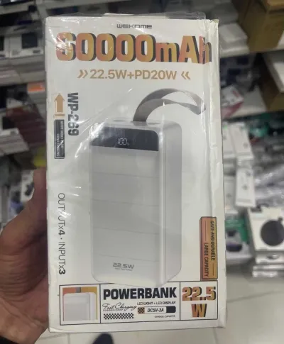 Портативное зарядное устройство Power Bank Wekome WP-269 60000mAh 3USB, TypeC