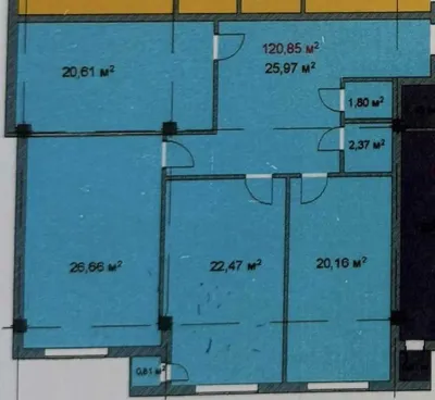 3-комн. квартира, 9 этаж, 120 м², Шохмансур