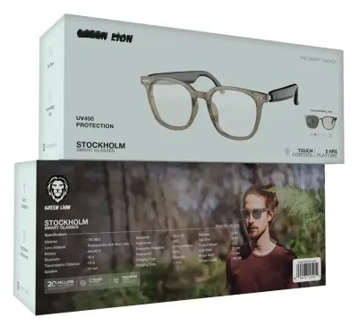 Умные очки солнцезащитные с поляризацией и Bluetooth Green Lion Stockholm Smart