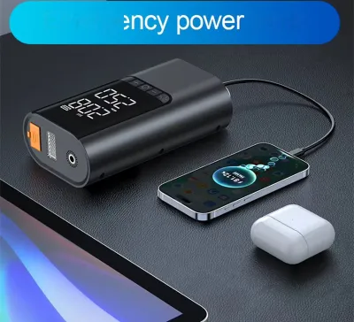 Пусковое устройство JUMP STARTER AIR PUMP BR12 с компрессором с Power Bank