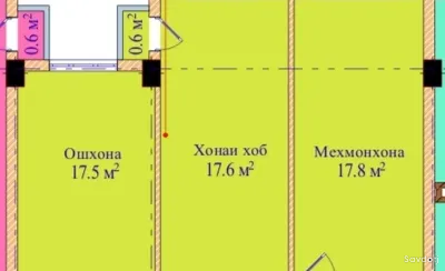2-комн. квартира, 9 этаж, 72 м², 4 мкр