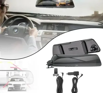 Видеорегистратор - зеркало Hoco Driving Dual-Channel DV4, 1080P