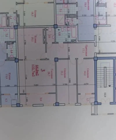 3-комн. квартира, 17 этаж, 123 м², Исмоили Сомони Цум Шохпалас