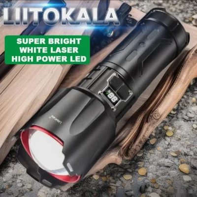 Мощный фонарь LiitoKala LF-2406 со сменным аккумулятором 18650, световым потоком — миниатюра 4