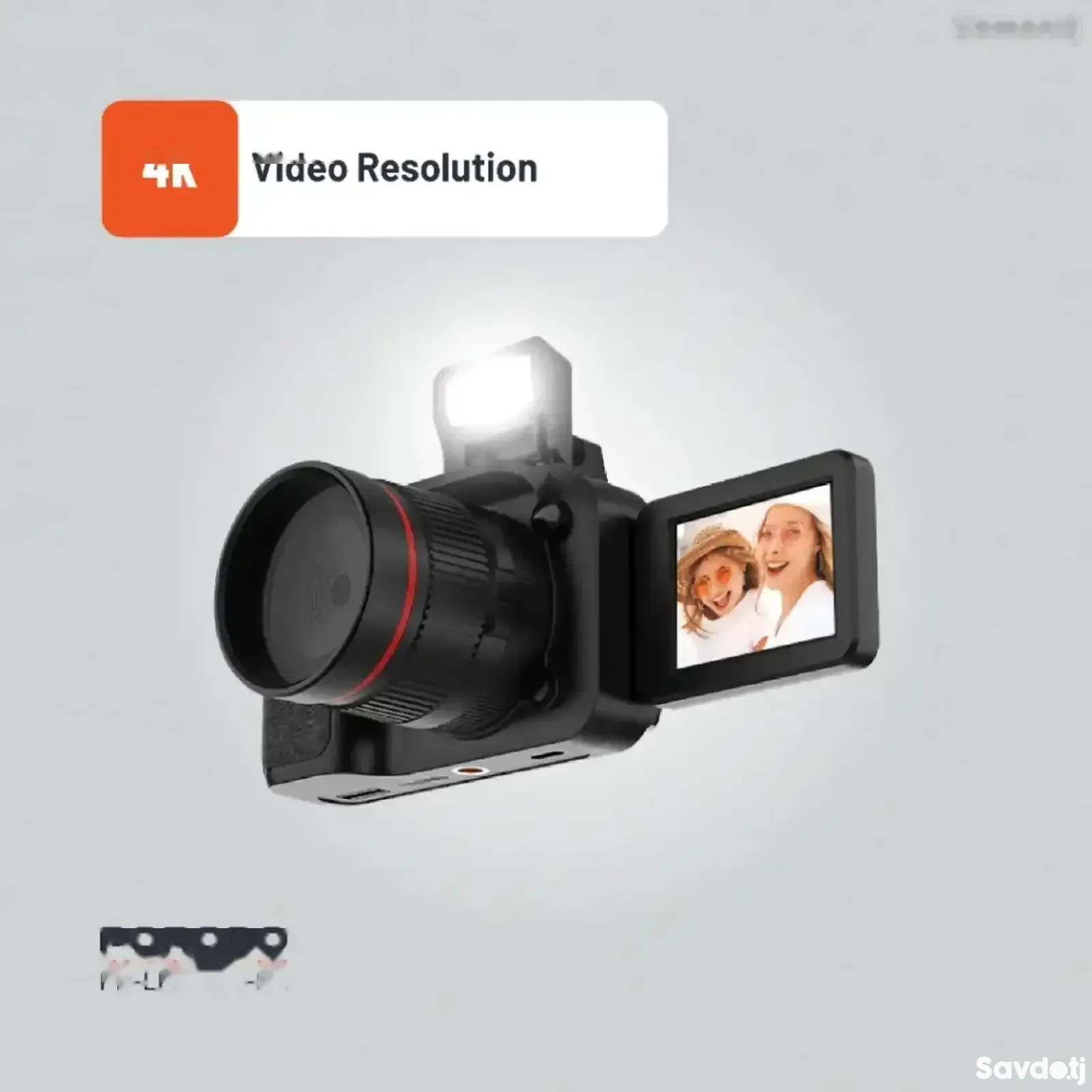 Цифровая камера Porodo Lifestyle Digital Camera 16X Zoom | Flip Flash чёрный