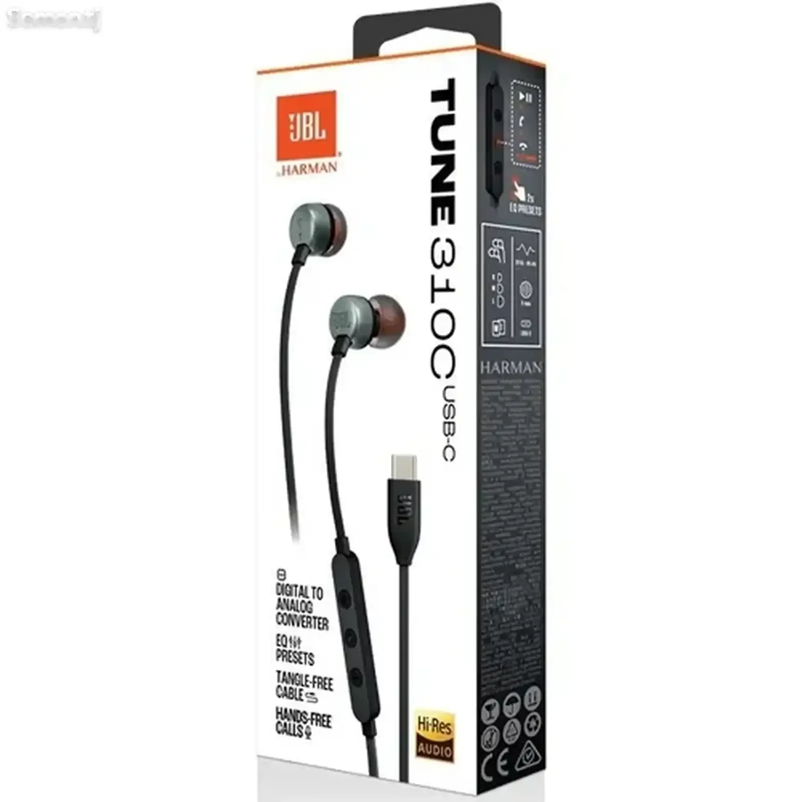 Проводные наушники JBL Tune 310C TҮРЕ-С черный