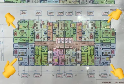 2-комн. квартира, 18 этаж, 79 м², Сино, 91 мкр, Себистон