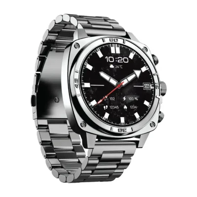 Умные часы Porodo Chrono Steel Smart Watch серебристий
