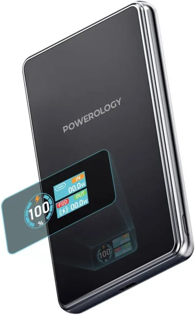 Повербанк Powerology Skye 10000mAh MagSafe Power Bank, черный
