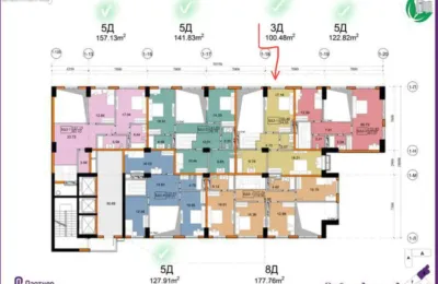 3-комн. квартира, 3 этаж, 110 м², Исмоили сомони