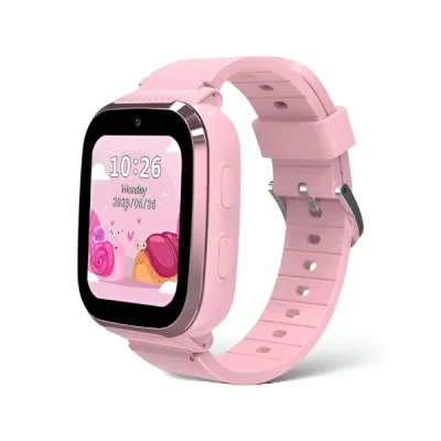 Детские смарт часы Porodo 4G Kids GPS 1.85 inch Smart Watch Junicare розовый