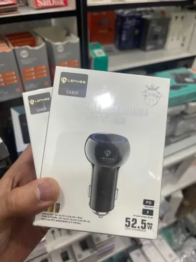 Авто зарядник Lenyes CA825 USB+Type-C Fast Charging PD 52.5W Original