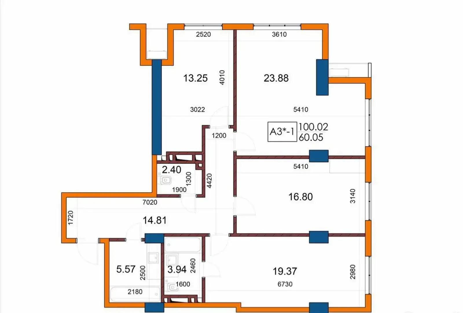 3-комн. квартира, 16 этаж, 100 м², И.Сомони, Спартак, Сити Парк