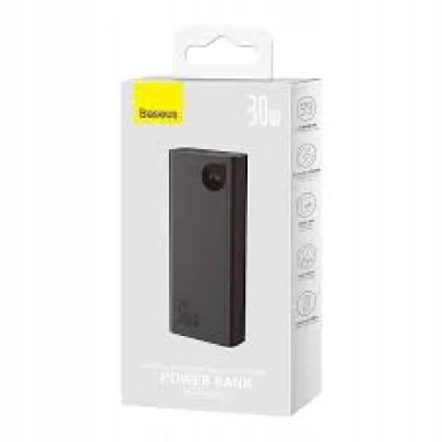 Повербанк Baseus Adaman Metal Display Fast charge Power Bank 20000mAh 30W Черный PPAD030001