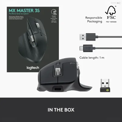 Беспроводная мышь Logitech MX Master 3S Performance Mouse 8K DPI Graphite