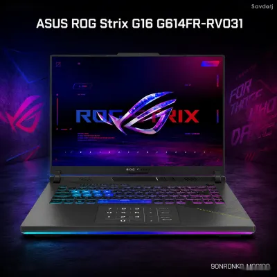 Ноутбук ASUS ROG Strix G16 90NR0NK8-M00190 Ryzen 9 16GB 1TB RTX 5070 Ti, 12 GB