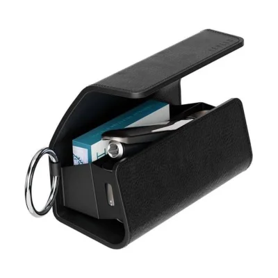 Брелок Levelo Neo Leather Case For IQOS Iluma 2023 With Terra Cigarette Compartment черный
