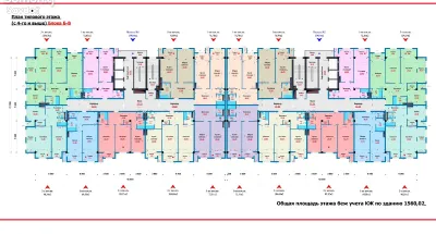 1-комн. квартира, 19 этаж, 75 м², Корвон