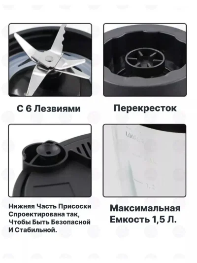 Мощный блендер стационарный с кофемолкой 2в1