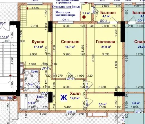 2-комн. квартира, 9 этаж, 86 м², Шохмансур
