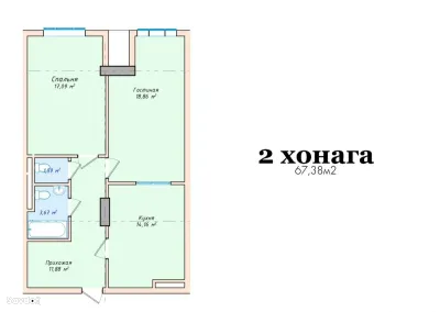 2-комн. квартира, 16 этаж, 67 м², Садбарг