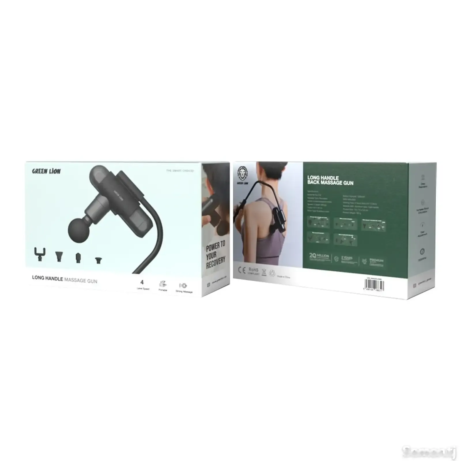 Массажный пистолет Green Lion Long Handle Massage Gun GNLHMASGUNBK черный