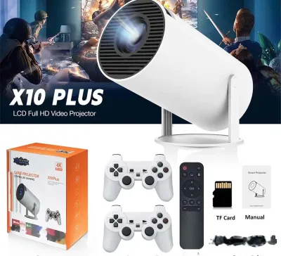Смарт проектор - игровая консоль с джойстиками X10 Plus 4K