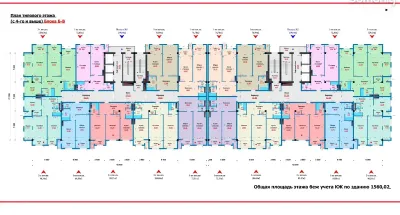 2-комн. квартира, 10 этаж, 89 м², Корвон
