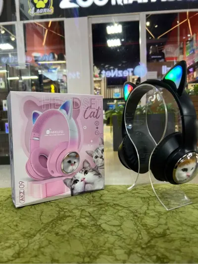 Беспроводные наушники Кошачьи Ушки LED AKZ 09