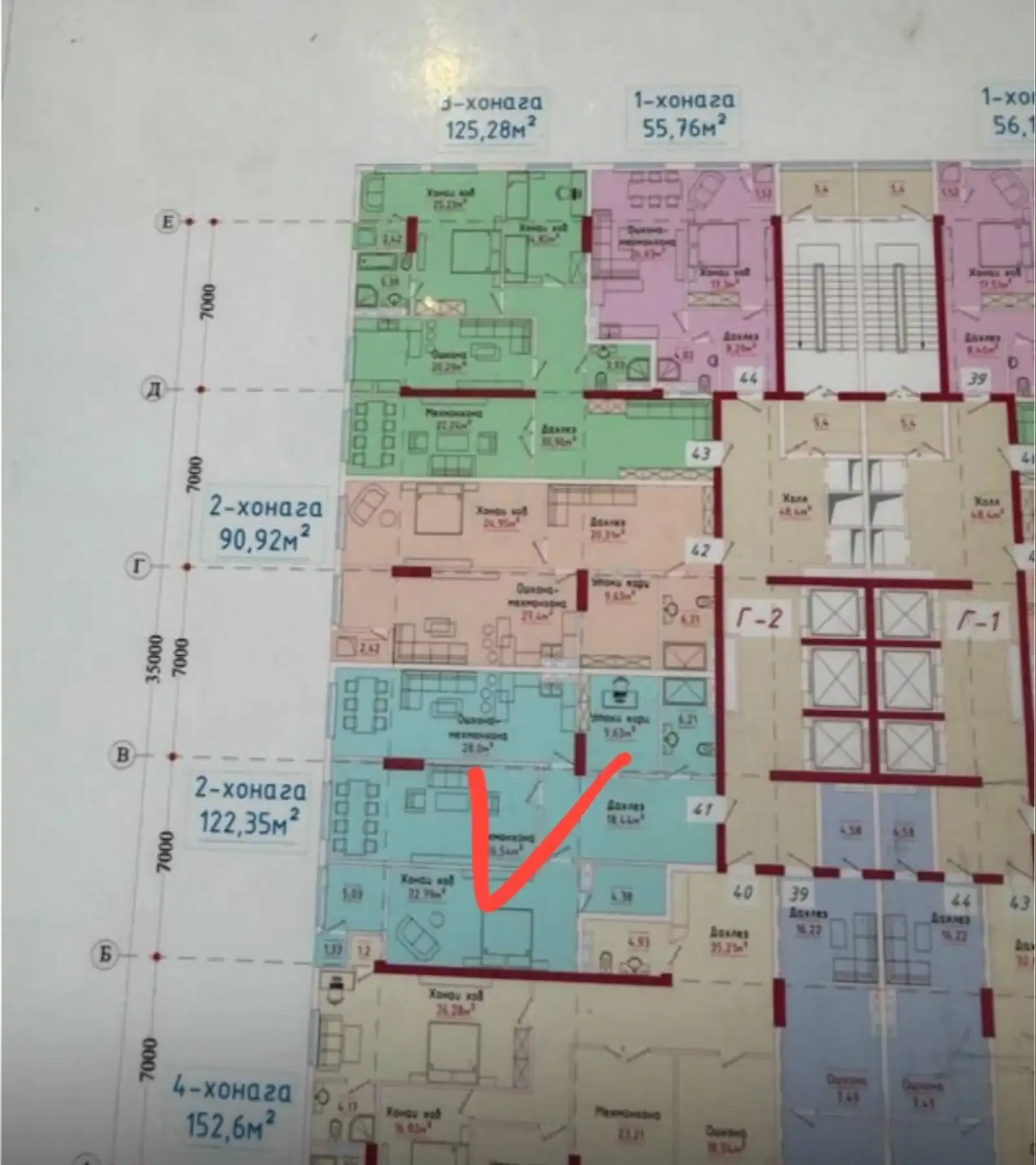 2-комн. квартира, 3 этаж, 122 м², Сино 82мкр
