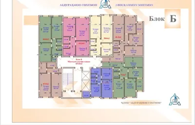 2-комн. квартира, 10 этаж, 43 м², Пушти бозори Сафина