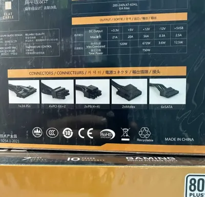 Блок питания GX750 80Plus