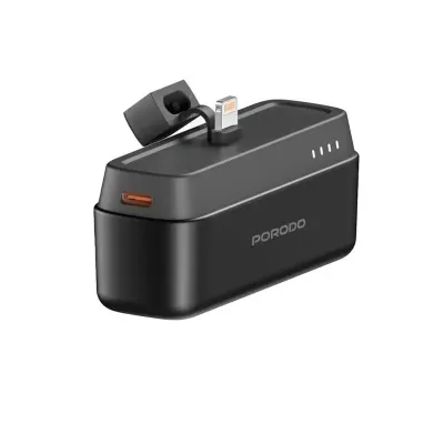 Повербанк Porodo 5000mAh Power Bank with Lightning Connector черный