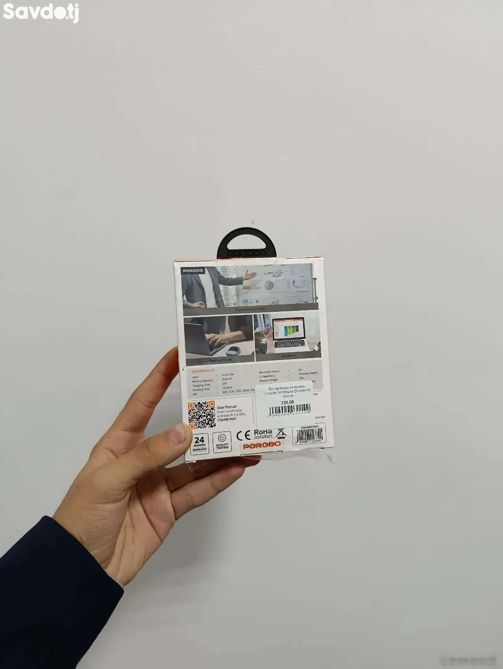 Беспроводная мышь Porodo Air Mouse Bluetooth Mouse