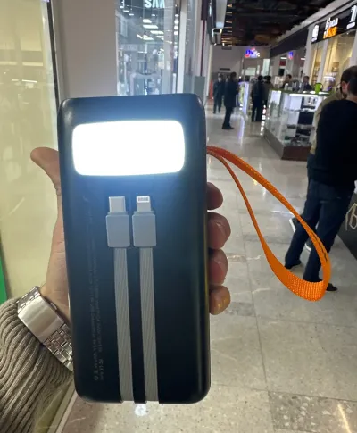 Внешний аккумулятор с фанарикам Powerbank Mars 50000 mah