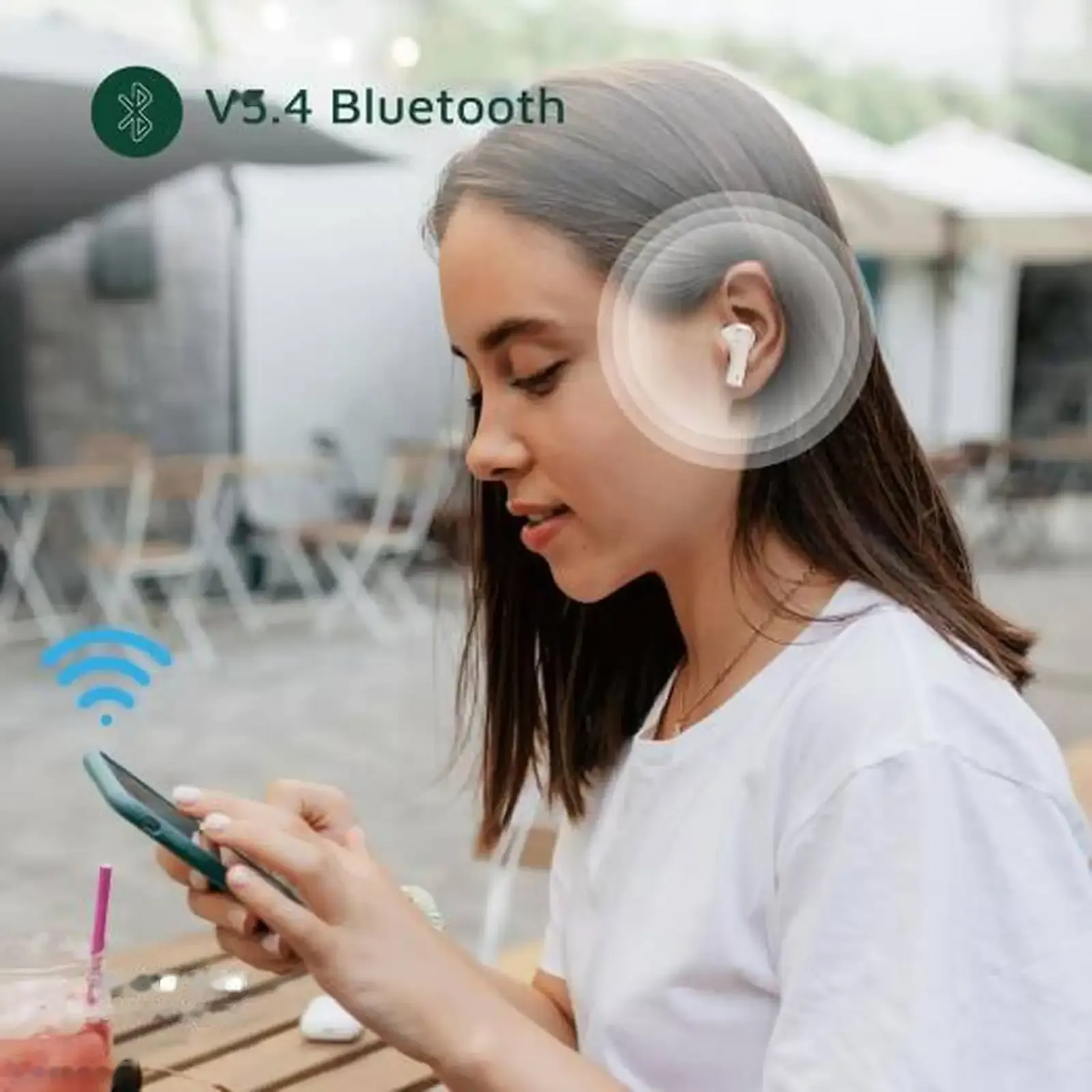 Беспроводные наушники Green Lion River True Wireless Earbuds белый