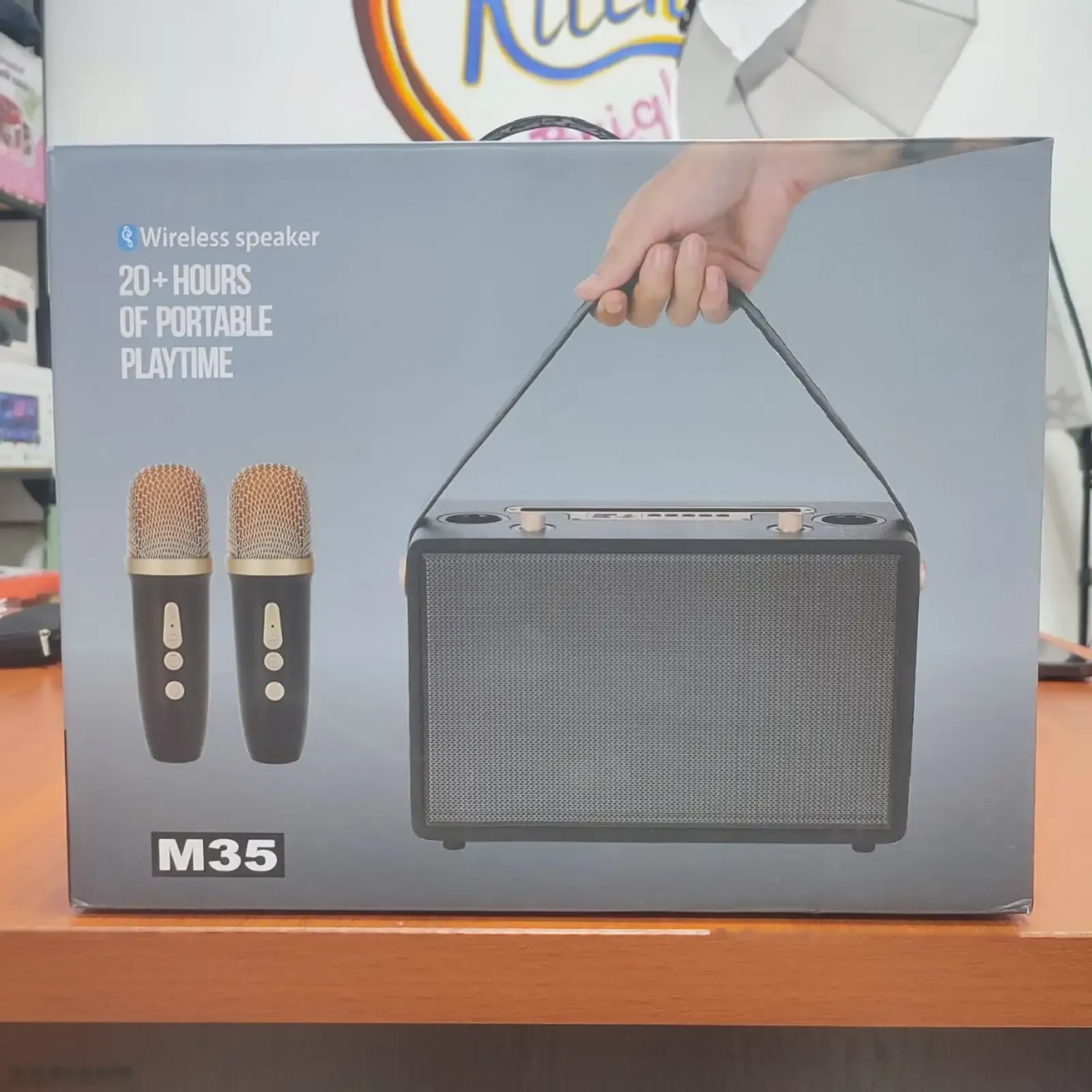 Портативная колонка M35 c 2 микрофонами