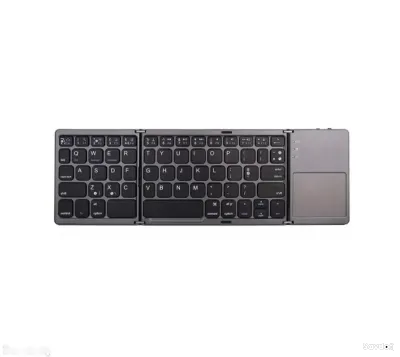 Bluetooth клавиатура B033 с Touchpad складная Black