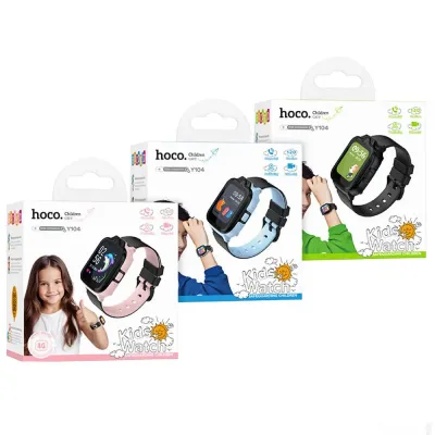Умные детские часы Симкартой Hoco Y104 4G Видео звонка и GPS — миниатюра 2