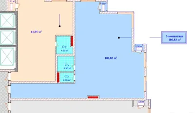 3-комн. квартира, 13 этаж, 107 м², Шохмансур