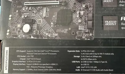 Материнская плата с процессором i3 13100f
