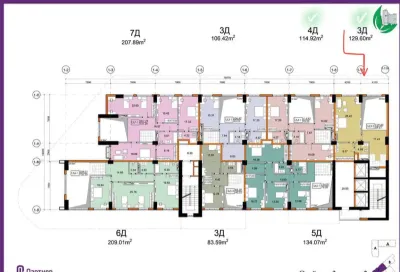 3-комн. квартира, 3 этаж, 155 м², И Сомони