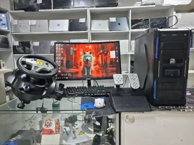 Игровой Персональный компьютер руль газ VGA HD RADEON 1GB 128Bit HDD 320GB RAM 4GB монитор samsung