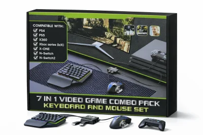 Комплект клавиатуры и мыши 7-in-1 Video Game Combo Pack