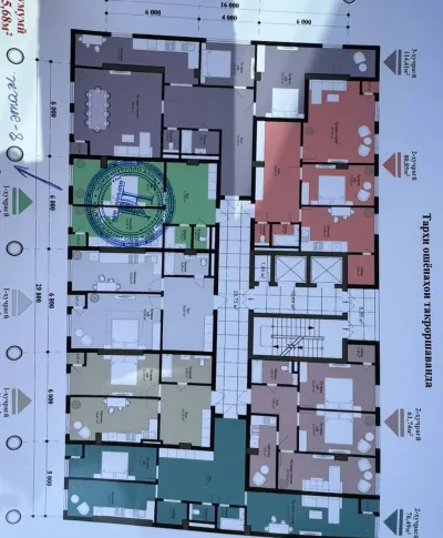 1-комн. квартира, 8 этаж, 51 м², Хисор