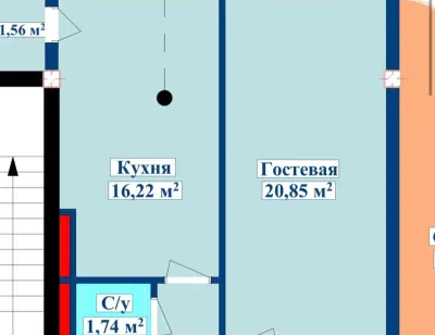 1-комн. квартира, 2 этаж, 53 м², Спартак, сзади бывшего ЗАГСа