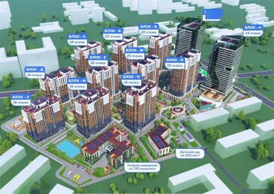 3-комн. квартира, 15 этаж, 141 м², Сино