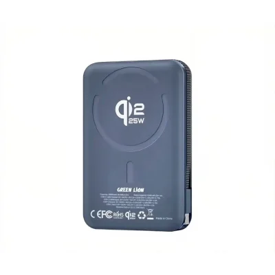 Повербанк Green Lion WELLINGTON 10000mAh Magsafe Power Bank PD 35W, синий